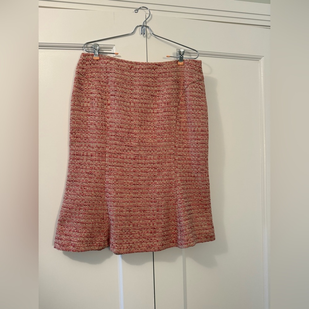 MaxMara Red Tweed Skirt